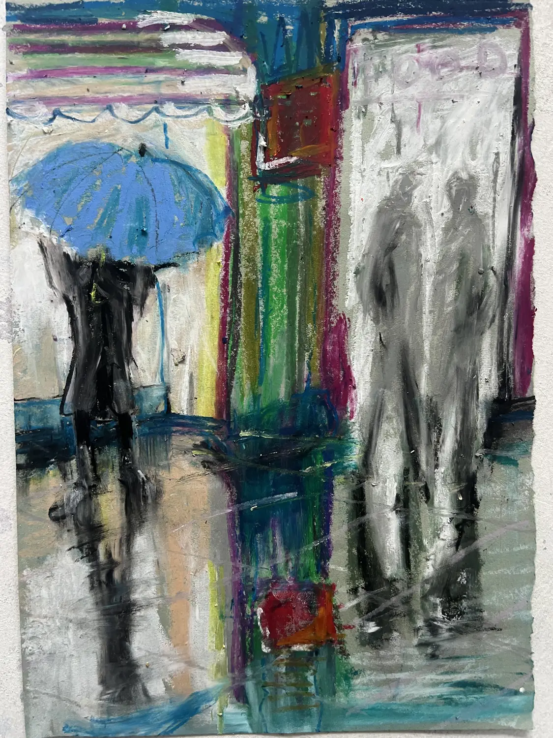 Shoppers in the Rain